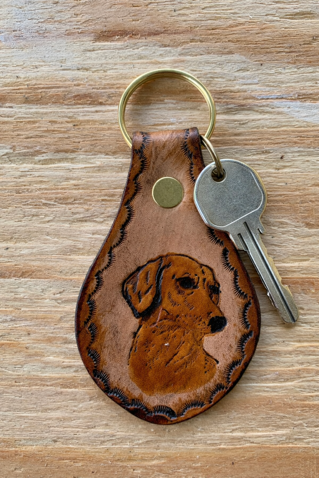 Dog Lovers Leather Keychain