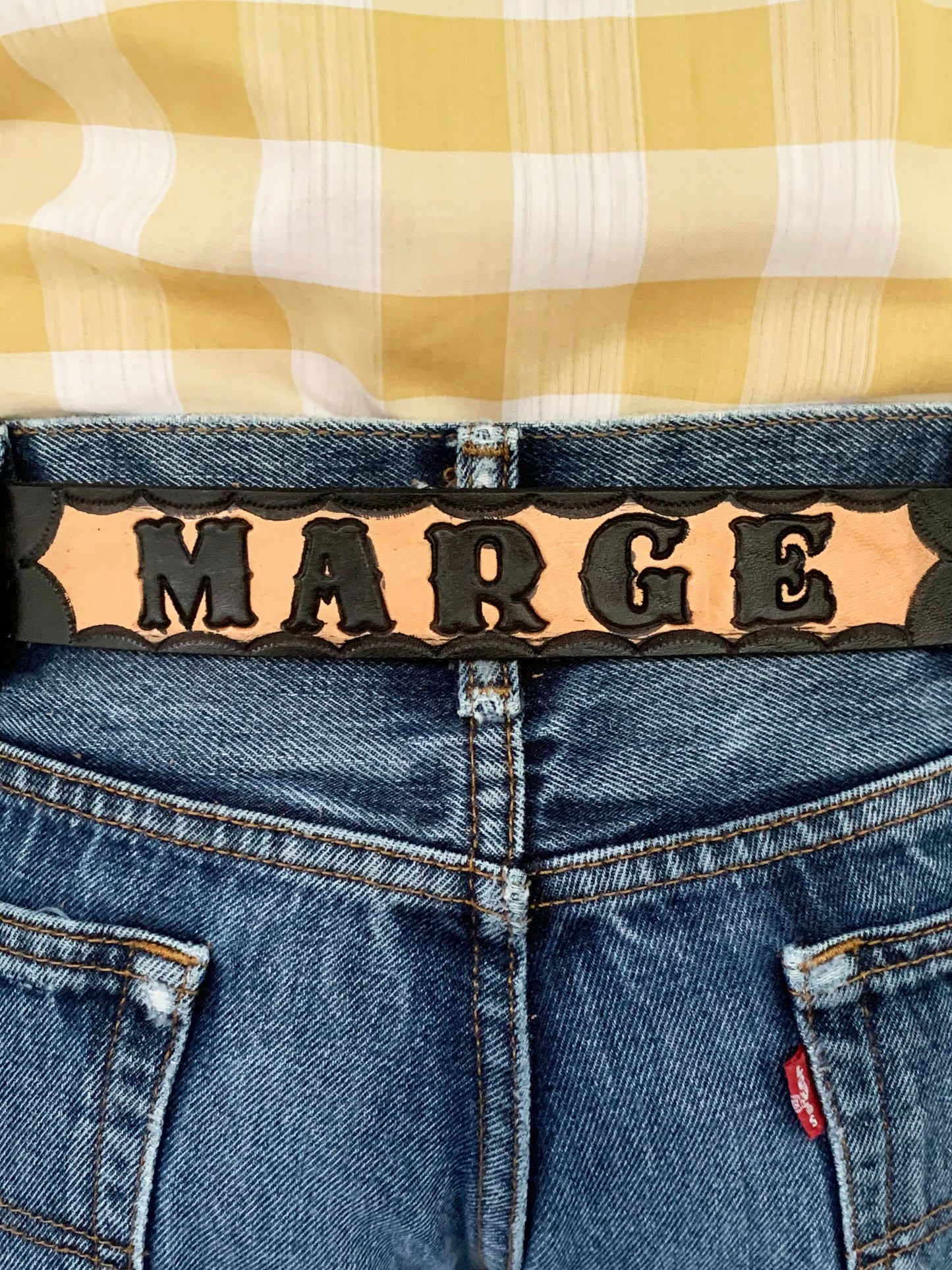 Personalized Classic Leather Name Belt