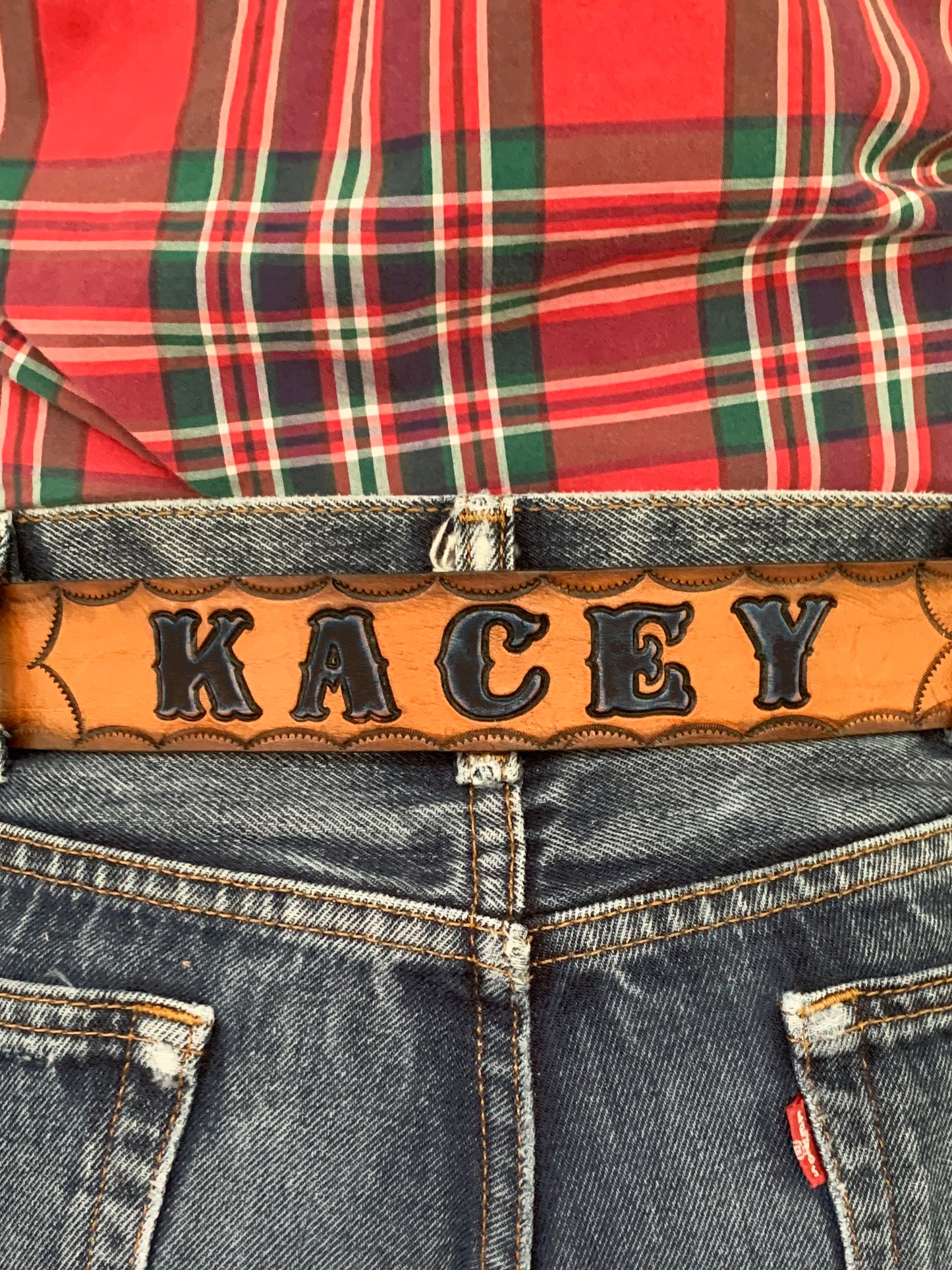 Personalized Classic Leather Name Belt