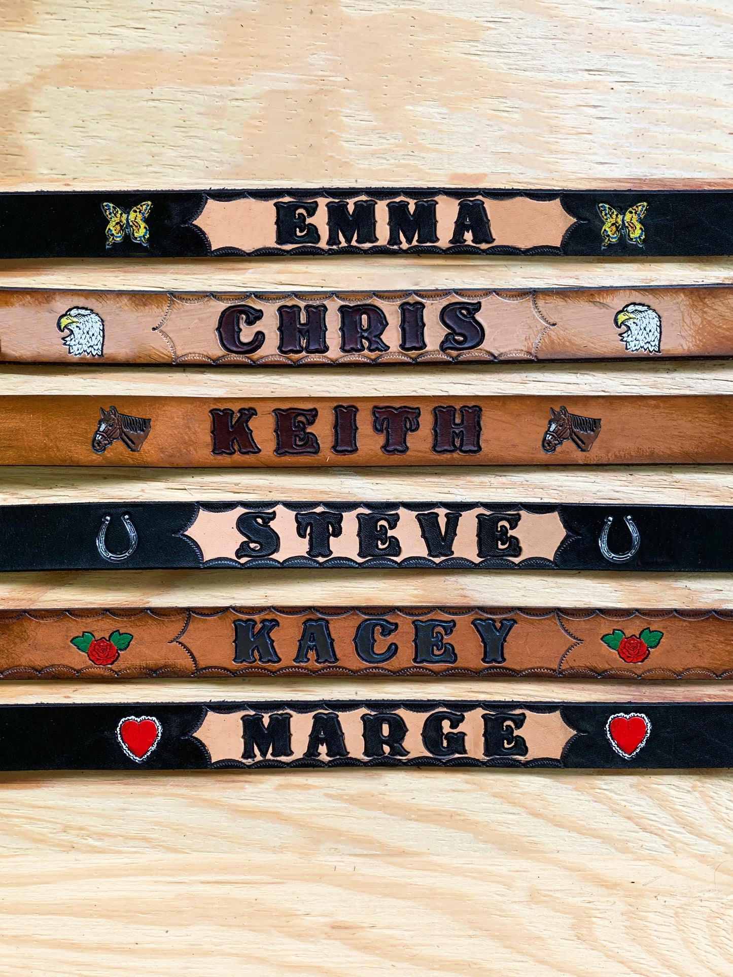 Personalized Classic Leather Name Belt