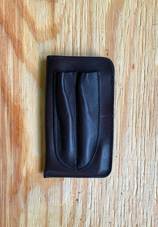 Pens & Peepers 2-Pen Leather Eyeglass Sleeve