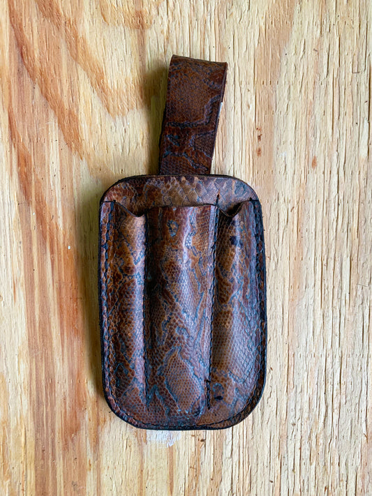 Spec-tacular 3-Pen Leather Eyeglass Case