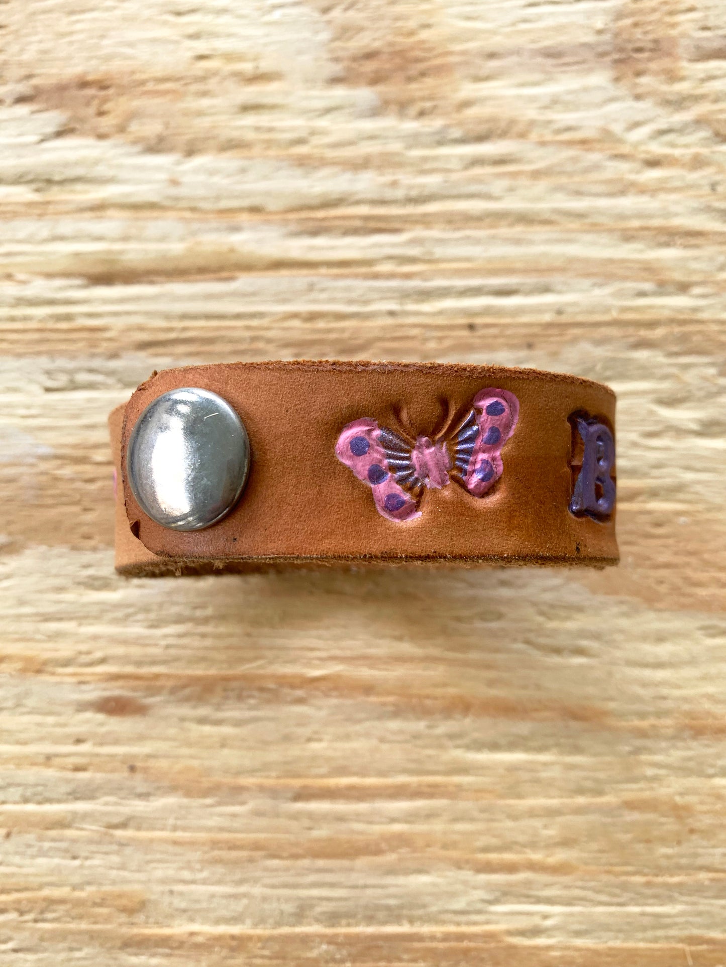 Personalized Leather Name Bracelet