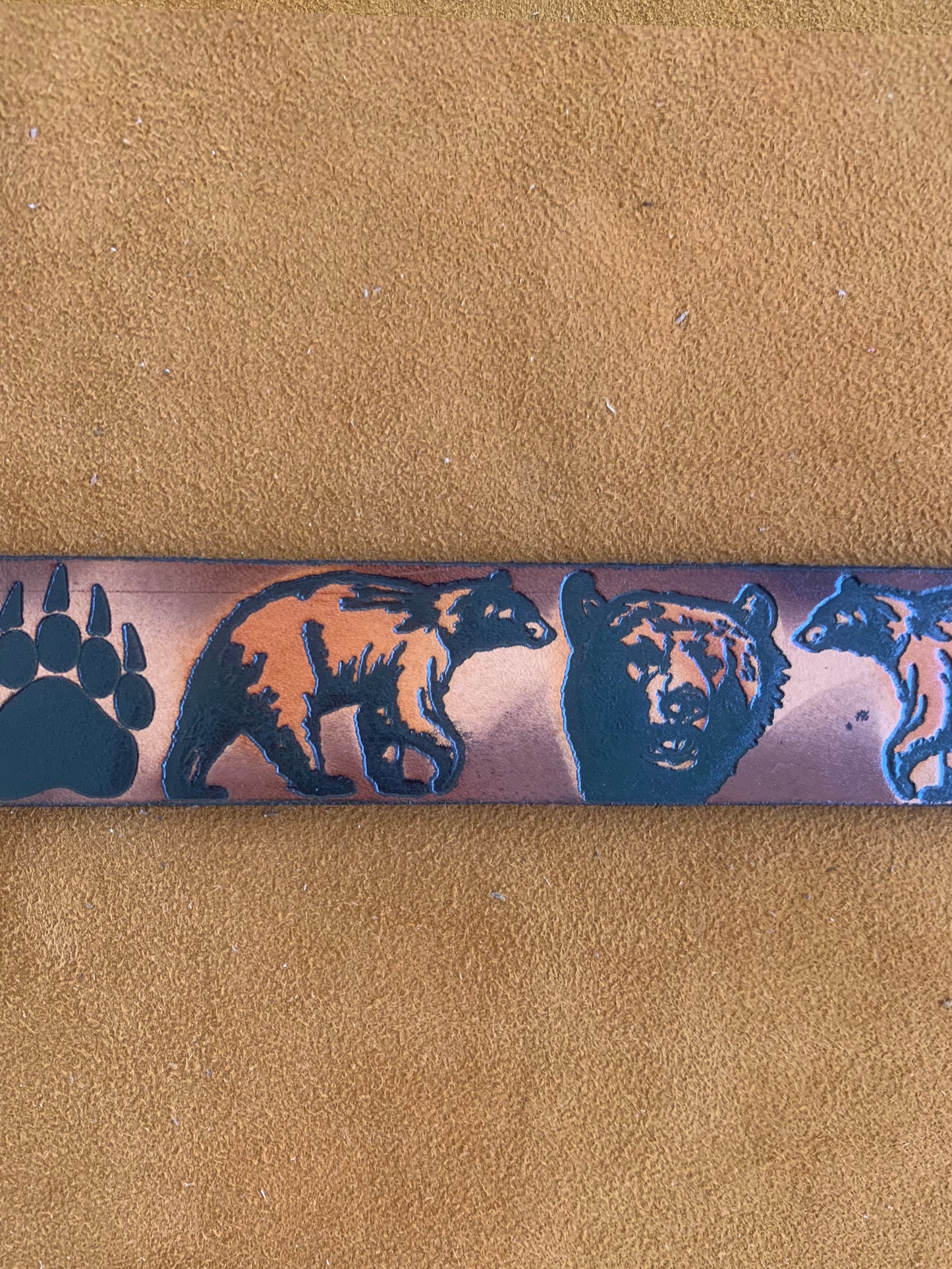 Animals of the Wild Patterned Leather Belt