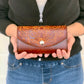 Desert Rose Leather Wallet Clutch