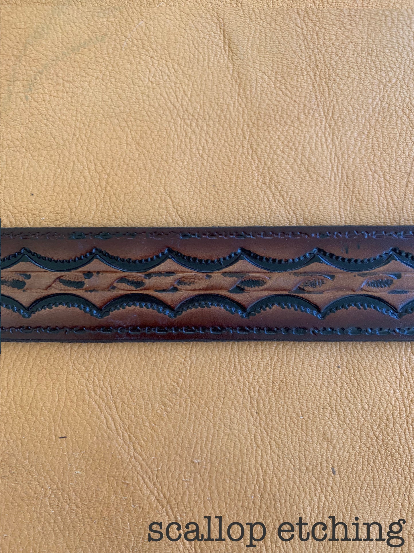 Patterned Leather Belt