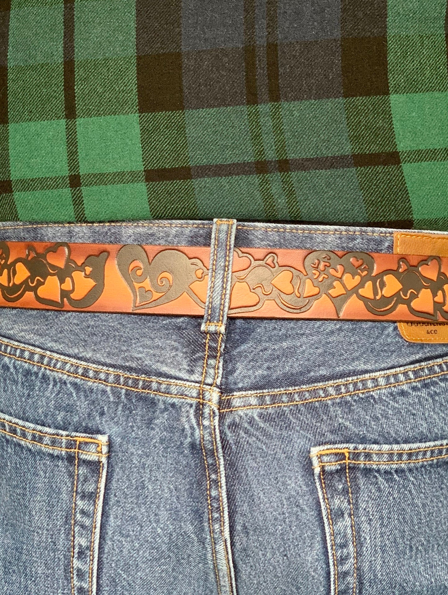 Leather Hearts Belt
