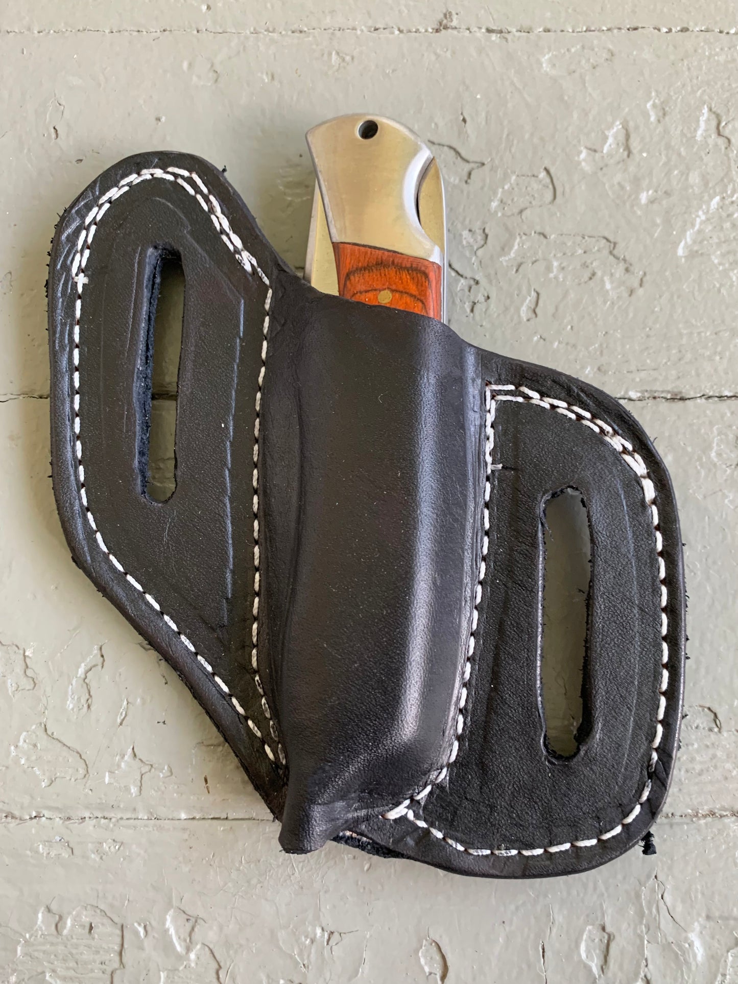 Pancake Style Leather Knife Holder