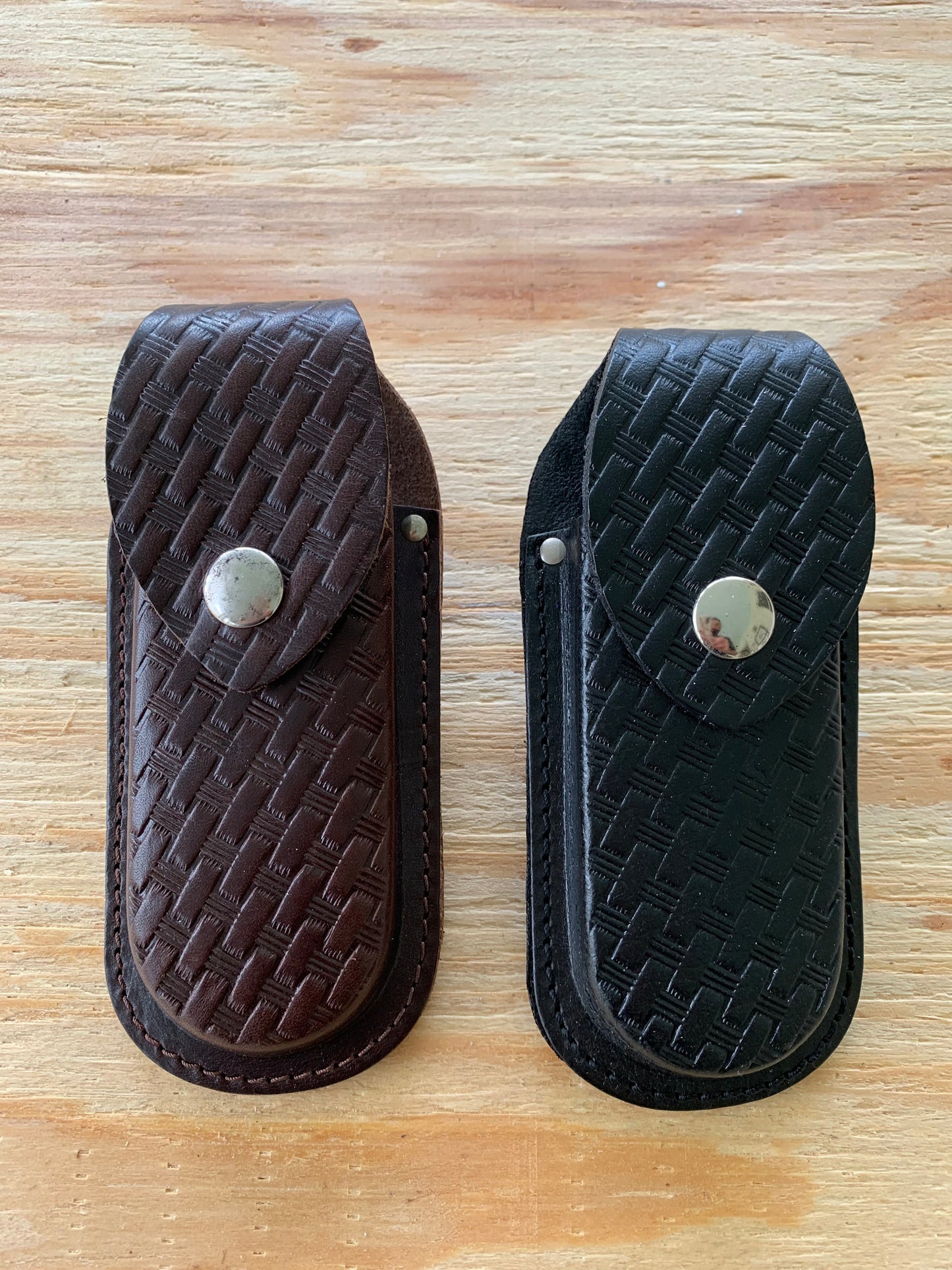 Patterned Leather Knife Holder