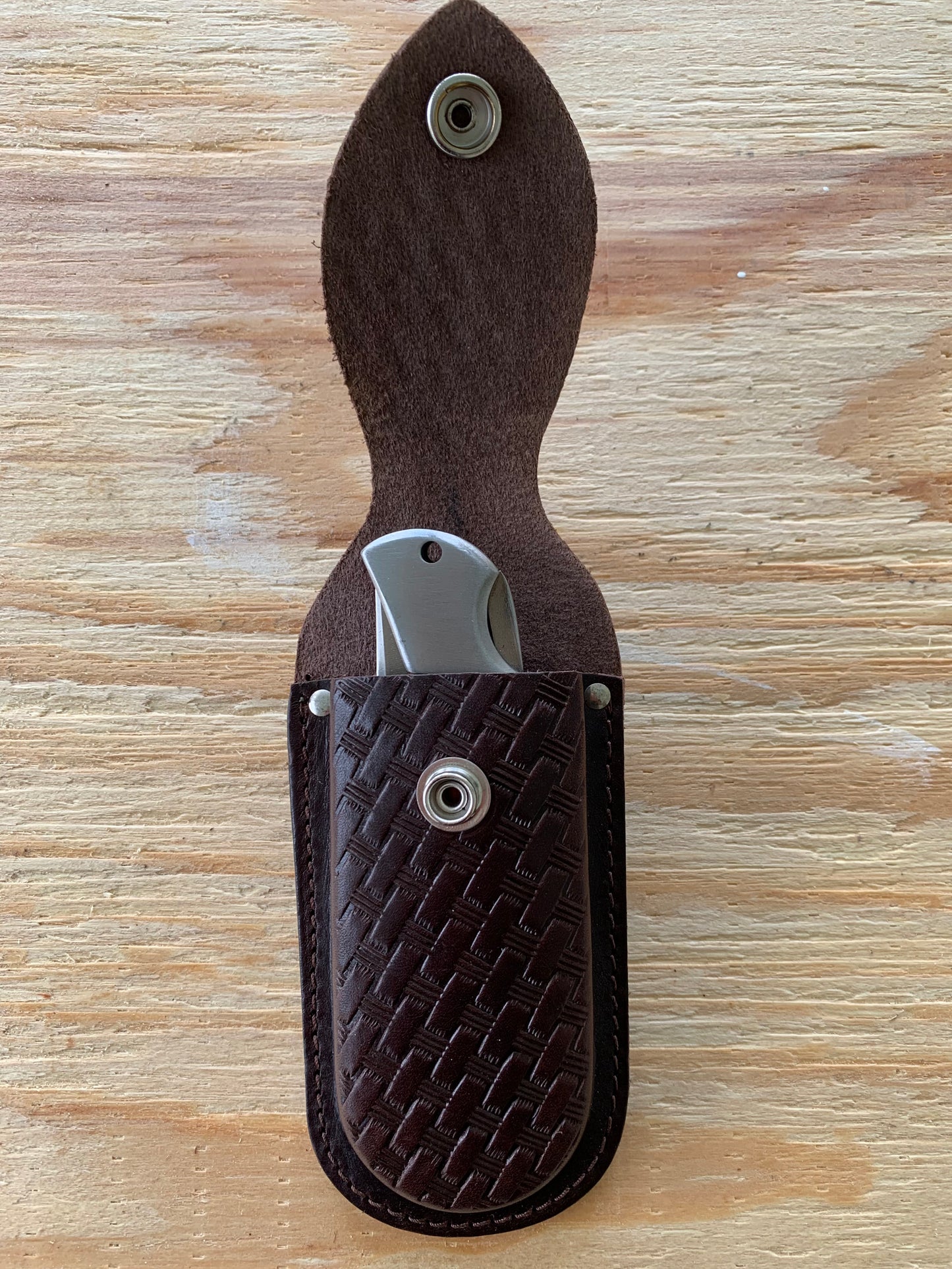 Patterned Leather Knife Holder