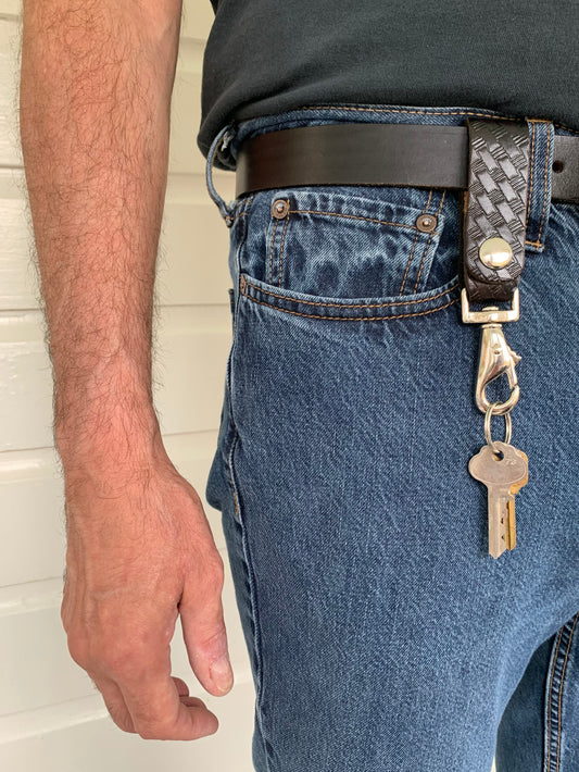 Patterned Leather Keystrap