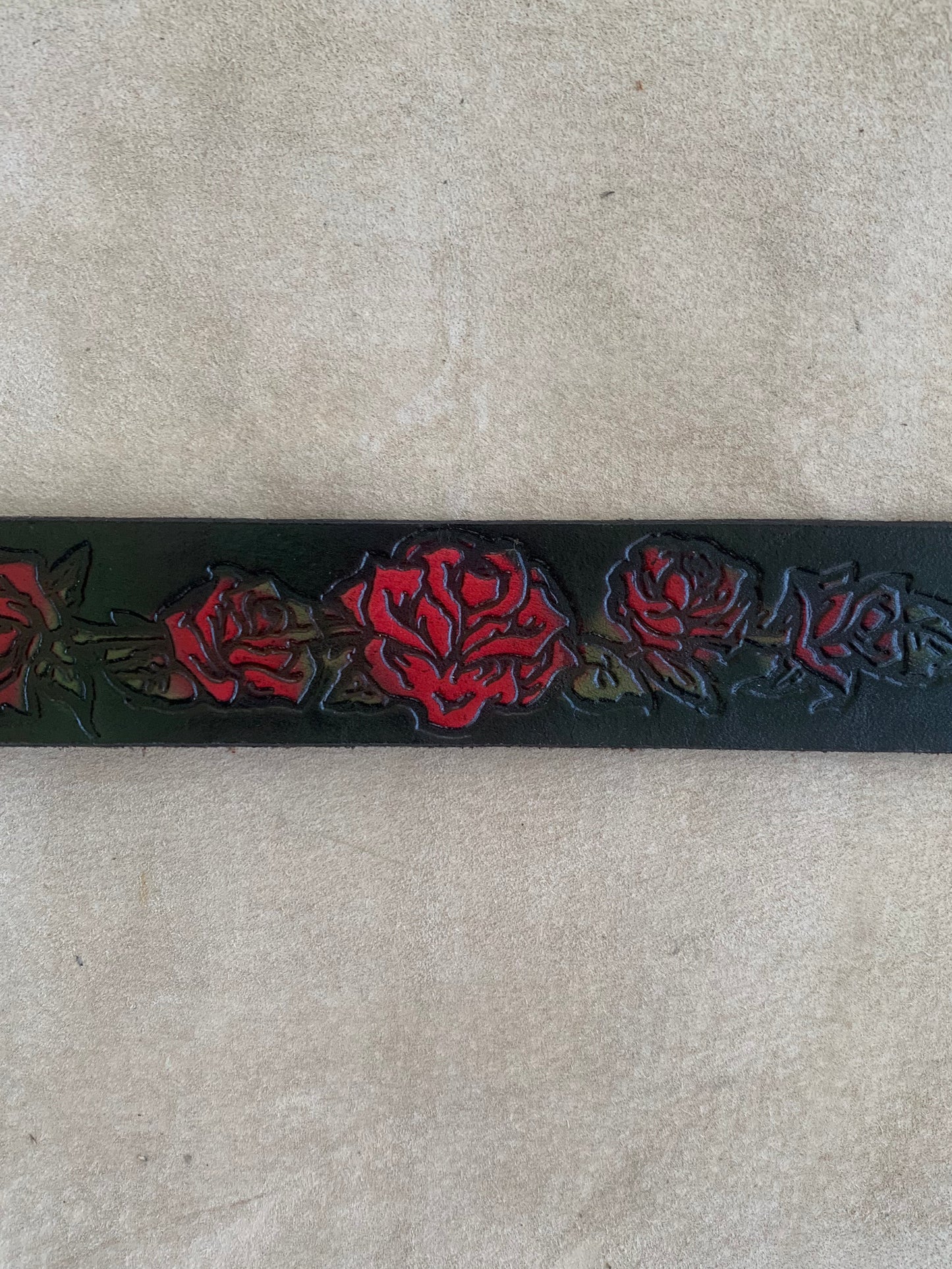 Leather Roses Belt