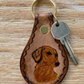 Dog Lovers Leather Keychain