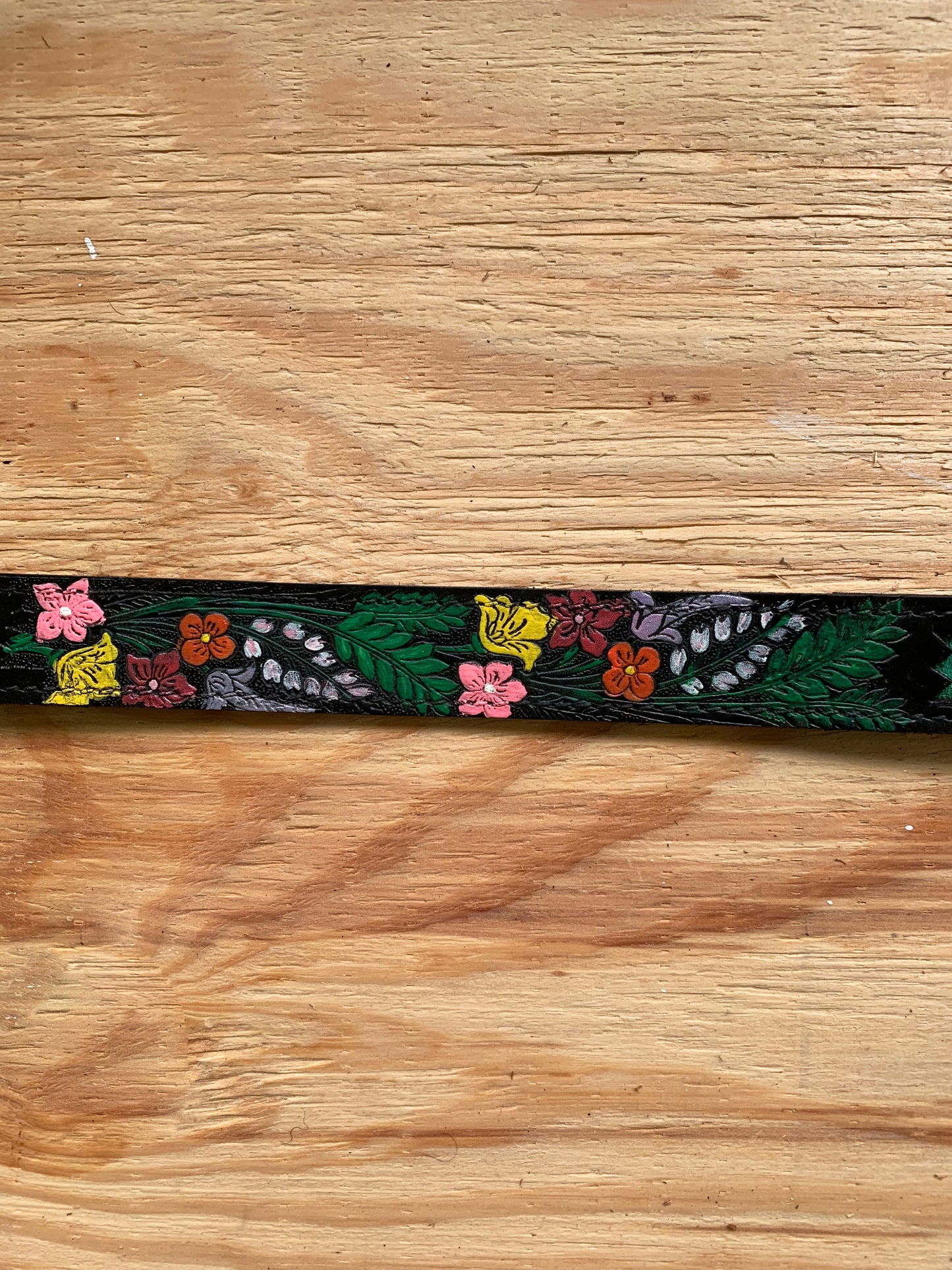 Bloom and Bling Cut-Out Leather Belt