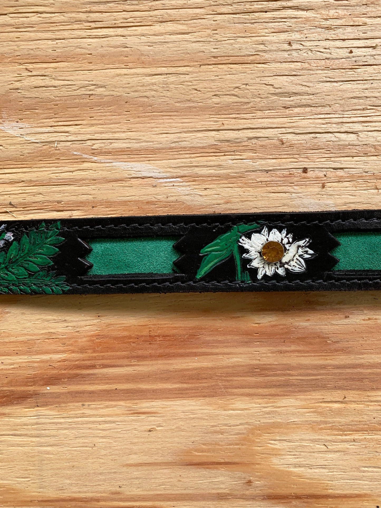 Bloom and Bling Cut-Out Leather Belt