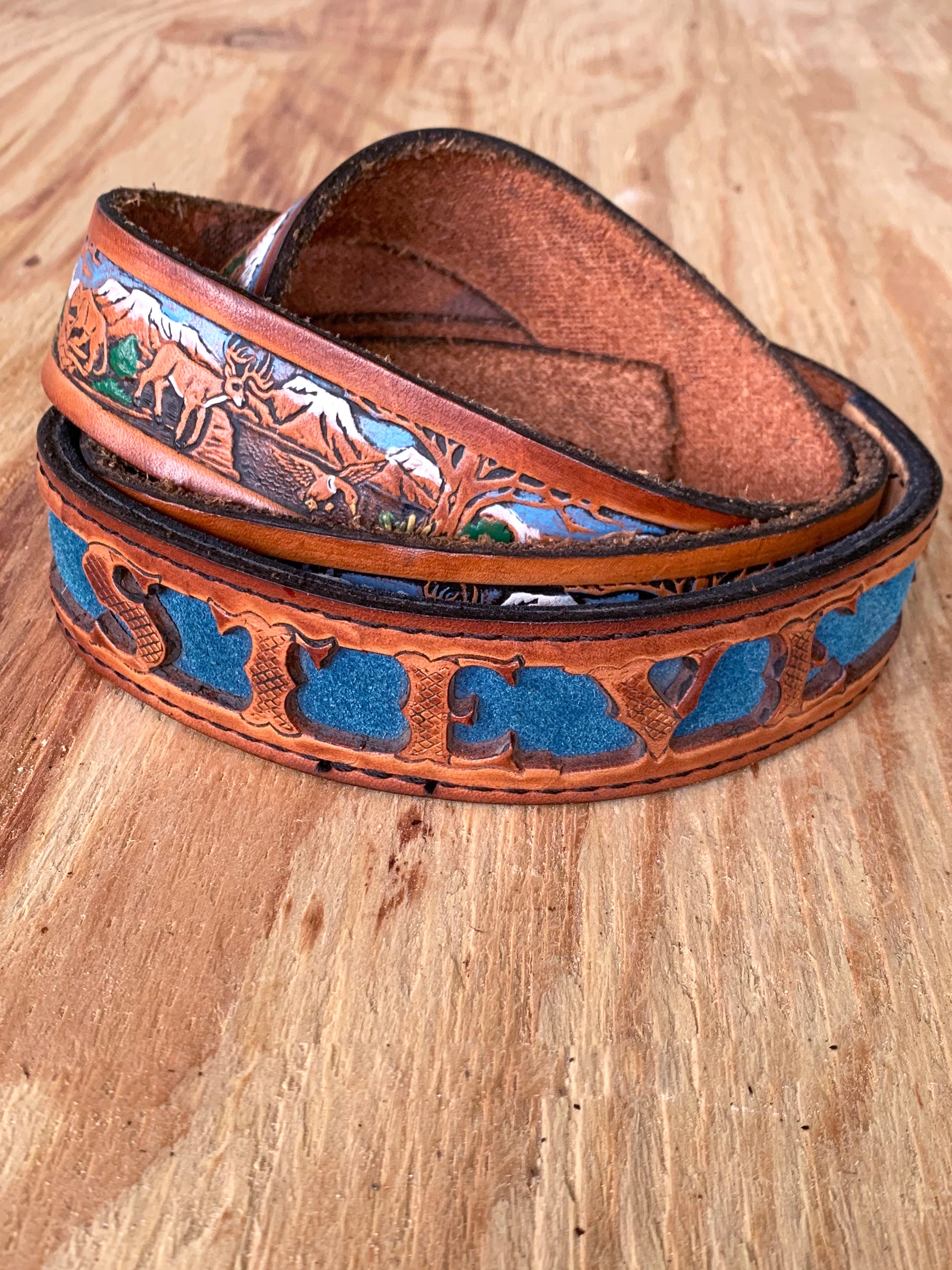 Custom Tooled Leather Belts 