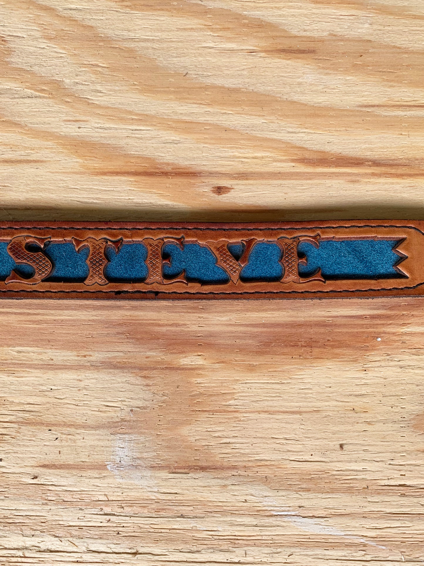Personalized Fancy Cut-Out Leather Name Belt