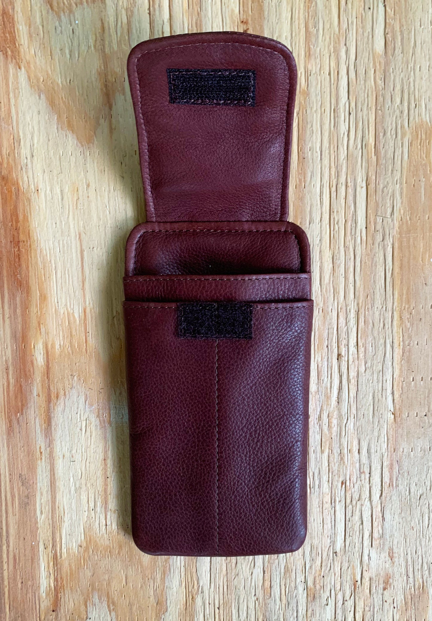 Flap-Top Leather Eyeglass Case