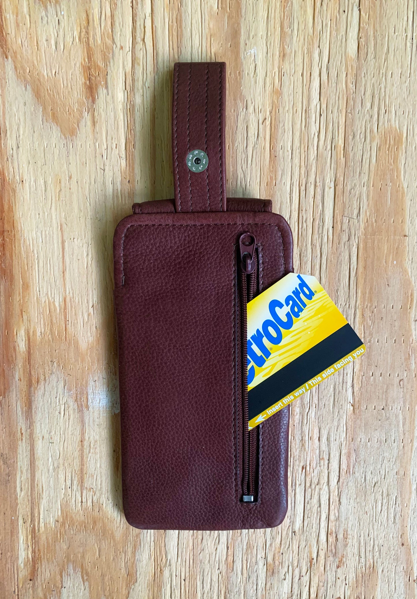 Flap-Top Leather Eyeglass Case
