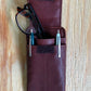 Flap-Top Leather Eyeglass Case