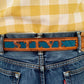 Personalized Fancy Cut-Out Leather Name Belt