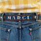 Personalized Fancy Cut-Out Leather Name Belt