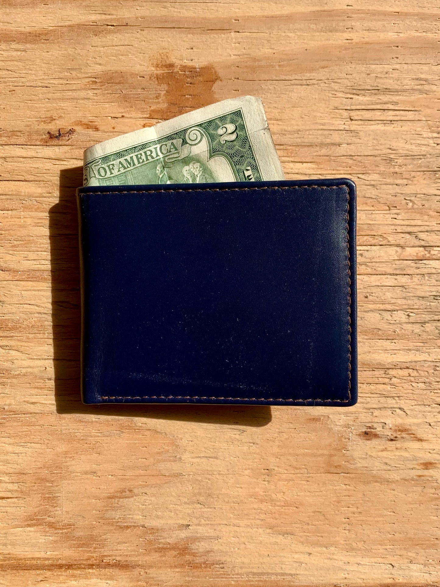 The Commander: 2-Tone Bi-Fold Leather Wallet