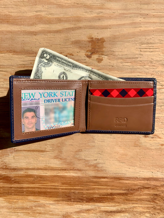 The Commander: 2-Tone Bi-Fold Leather Wallet