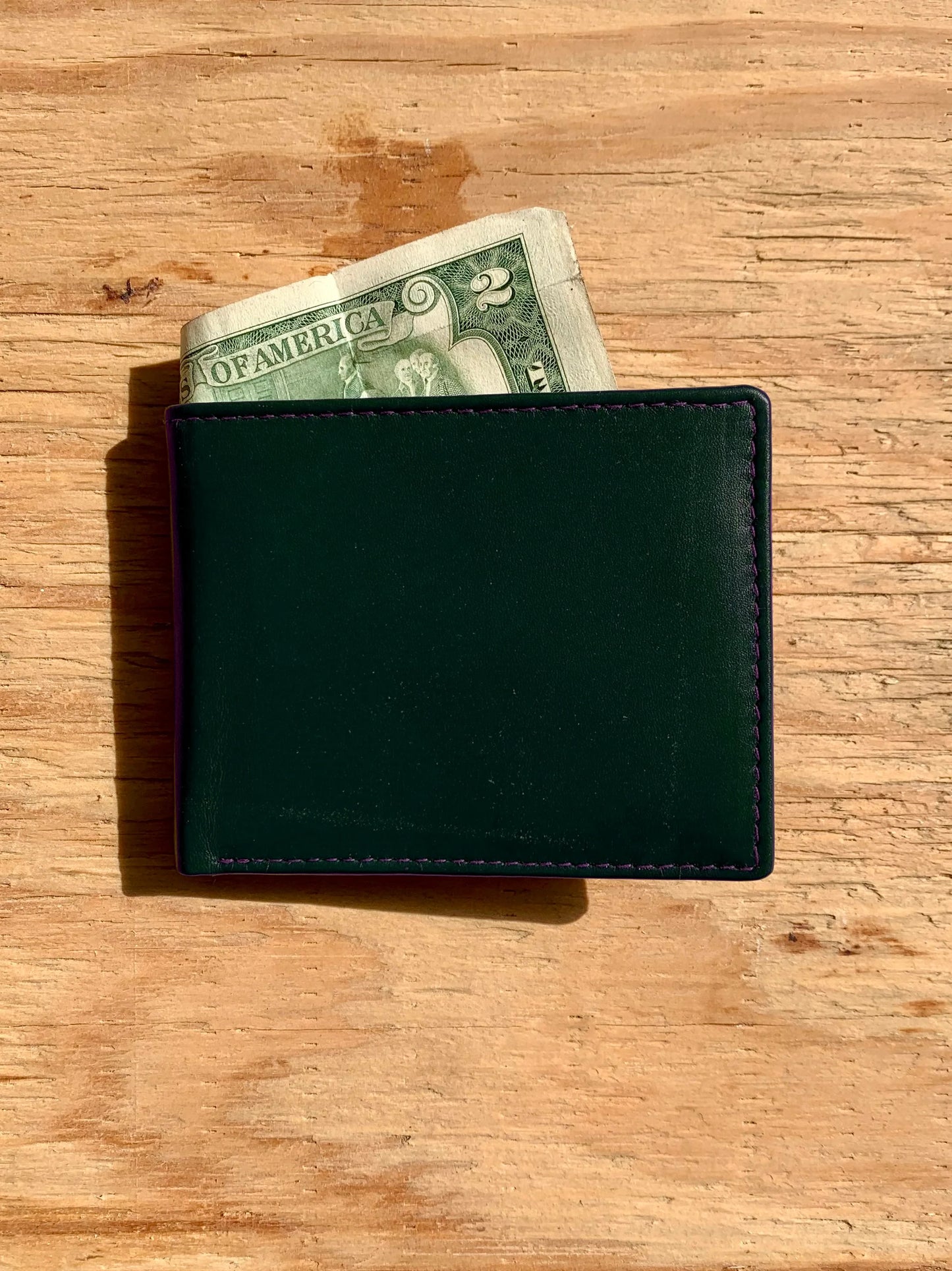 The Commander: 2-Tone Bi-Fold Leather Wallet