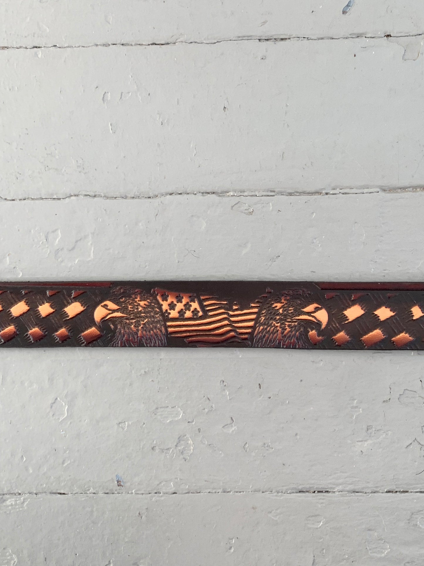 American Eagle Patterned Leather Belt