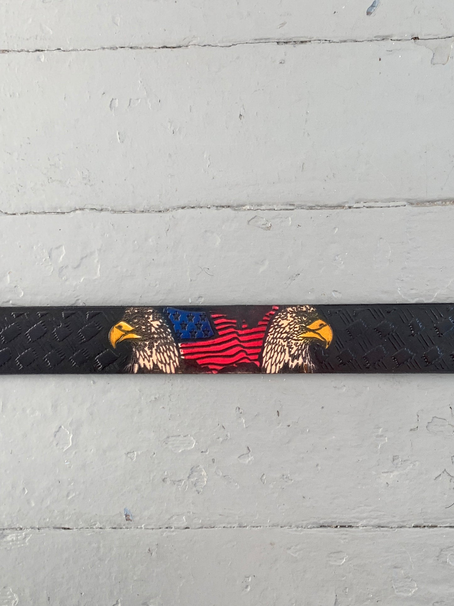 American Eagle Patterned Leather Belt