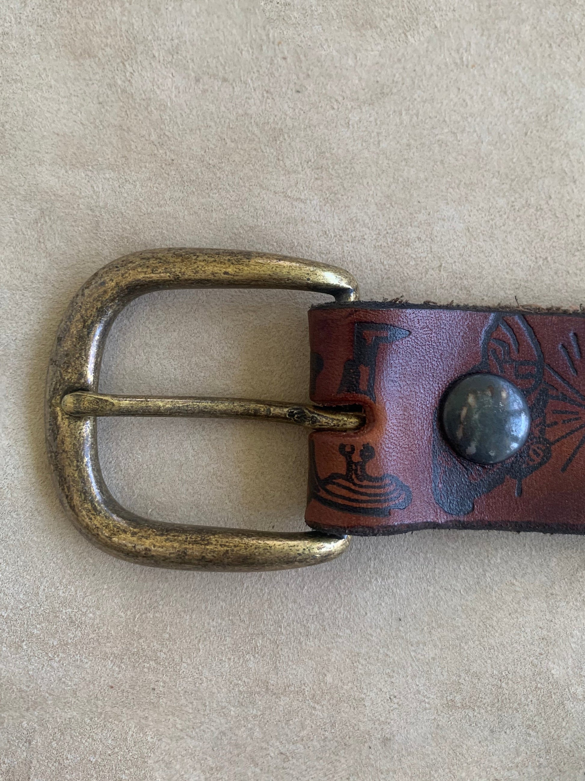 Cattle Leather Name Belt