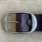 Personalized Mountain Cows Antiqued Leather Name Belt