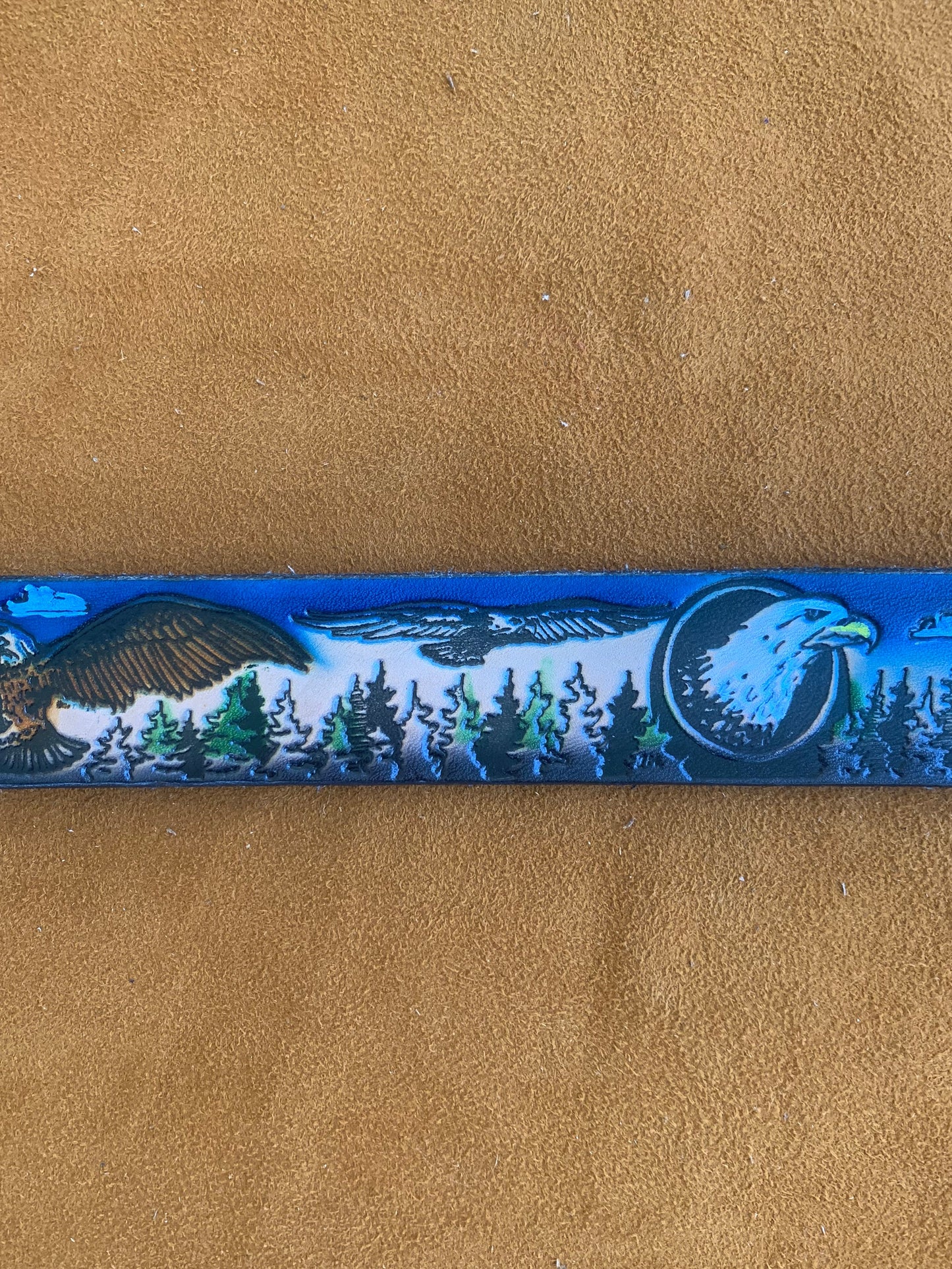 Animals of the Wild Patterned Leather Belt
