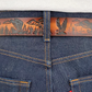 Animals of the Wild Patterned Leather Belt