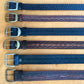 Personalized Patterned Leather Name Belt