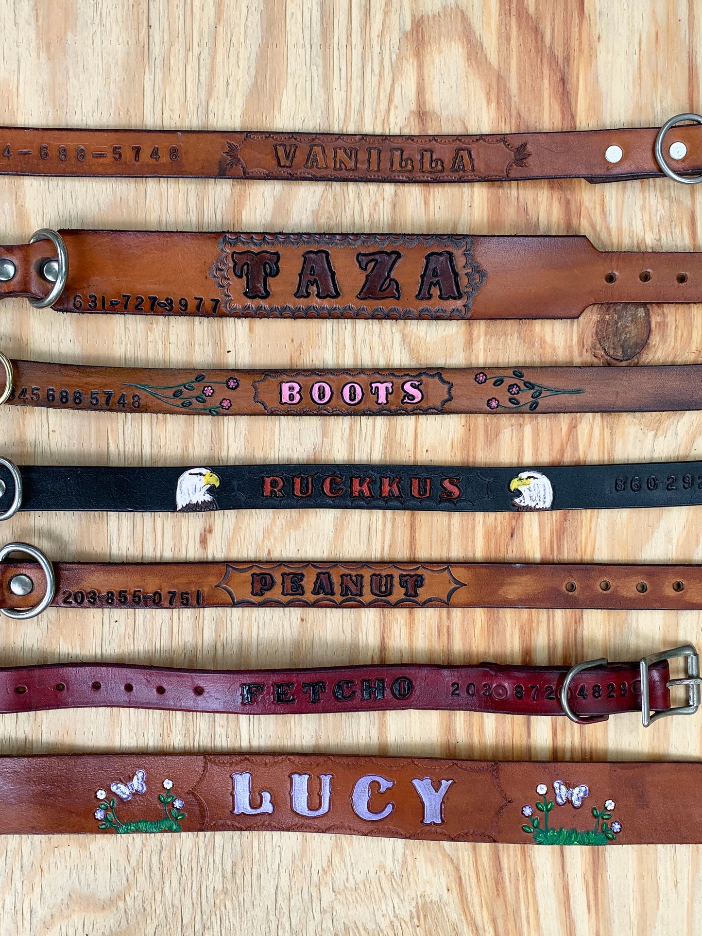 Personalized Leather Dog Collar