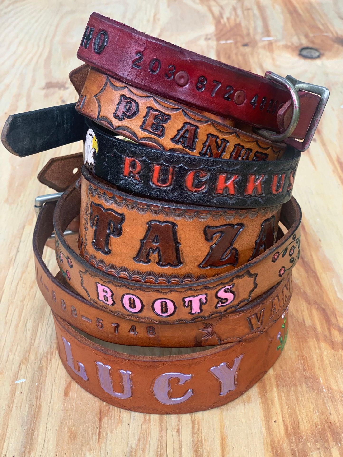 Personalized Leather Dog Collar