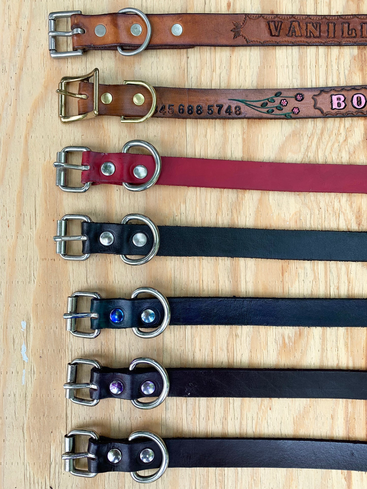 Personalized Leather Dog Collar