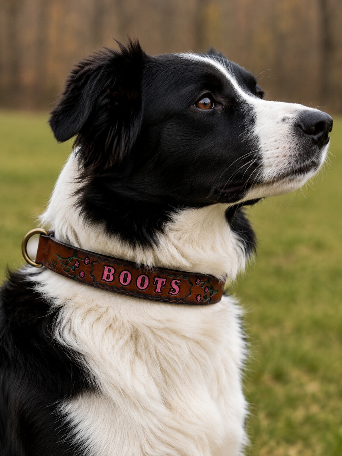 Personalized Leather Dog Collar