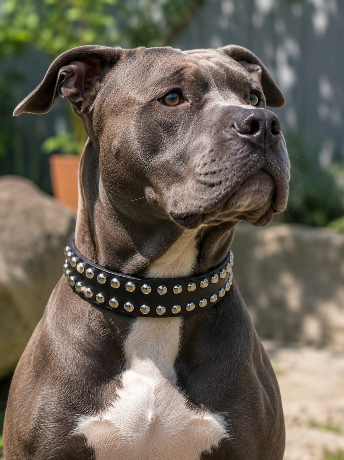Studded Leather Dog Collar