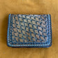 Diagonal Pattern L-Fold Leather Wallet