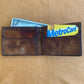 Crocodile Patterned Bi-Fold Leather Wallet