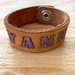 Personalized Leather Name Bracelet