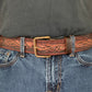 Patterned Leather Belt