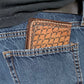 Diagonal Pattern L-Fold Leather Wallet