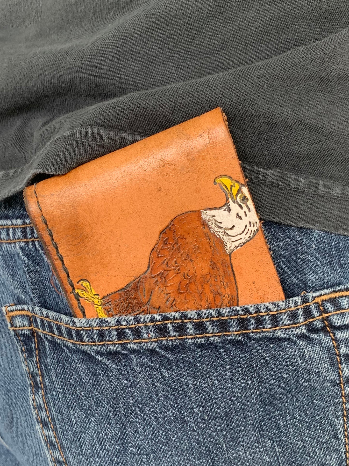 Eagle Bi-Fold Leather Wallet