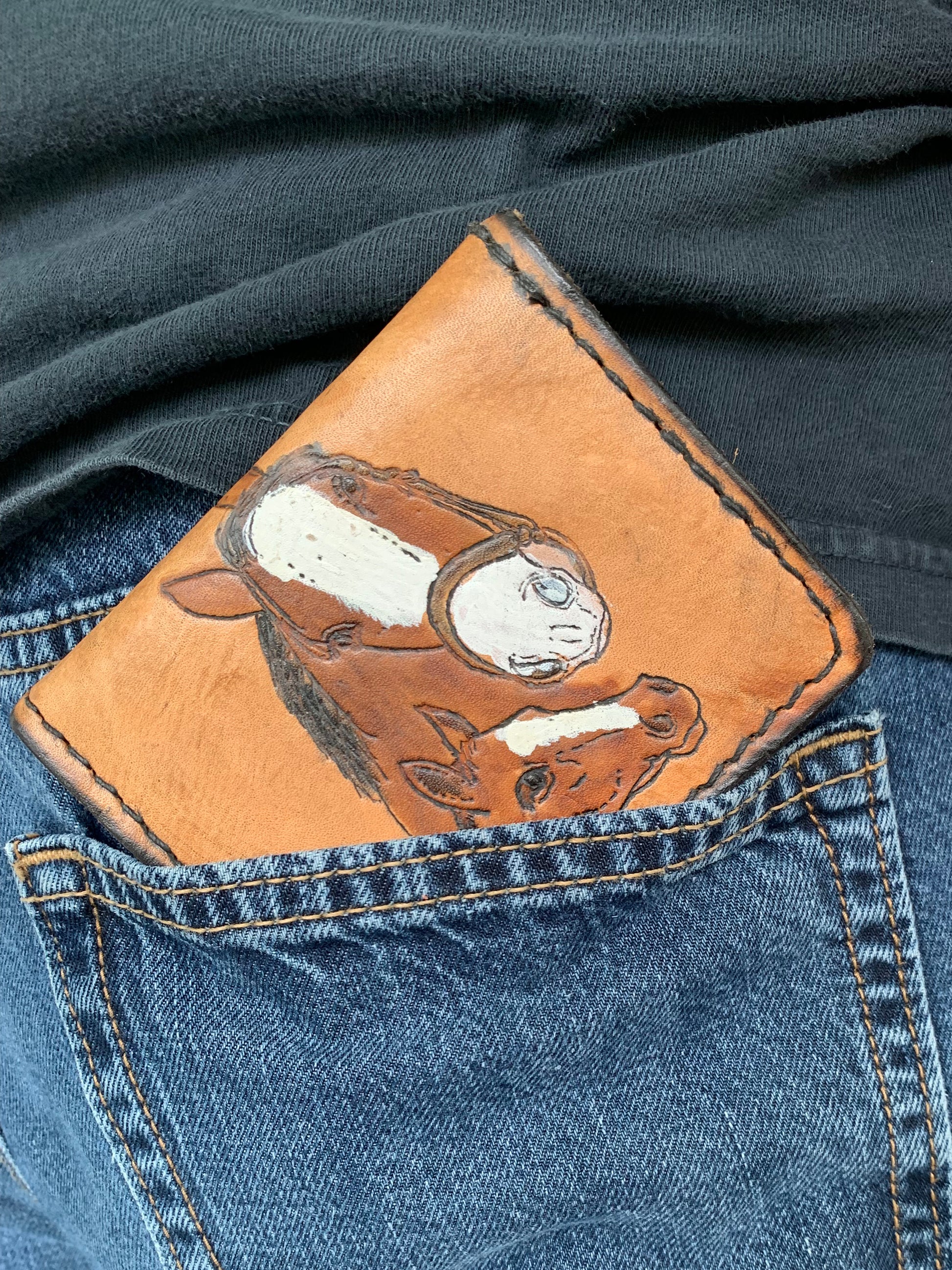 Custom wallet hand painted