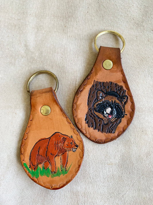 Wild Things Leather Keychain