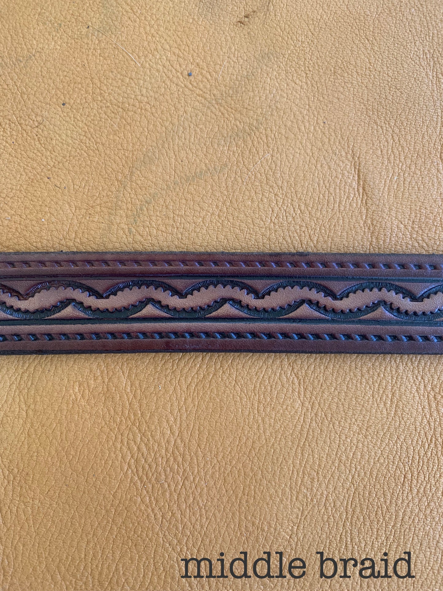 Patterned Leather Belt